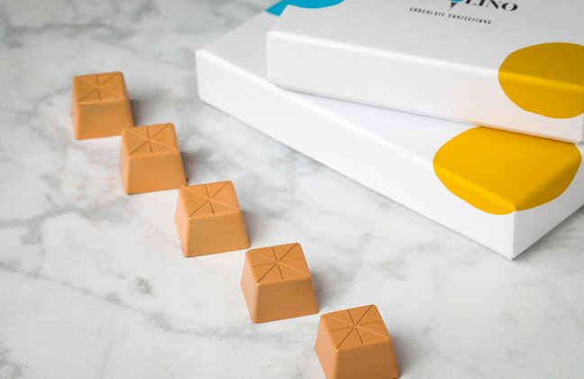 Botolino espresso bonbons — Valrhona milk chocolate with Noble Coyote coffee ganache