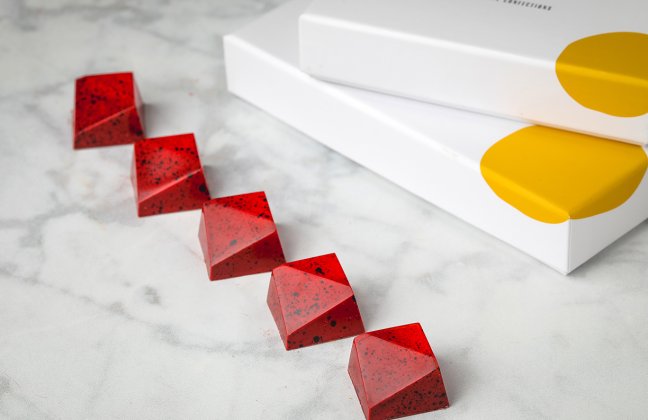 Botolino caramel bonbons — Valrhona dark chocolate with salted caramel filling