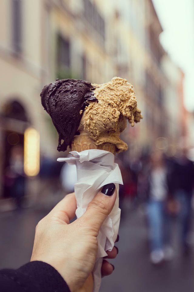Gelato's creamy and luxurious texture is in part due to it containing less air
