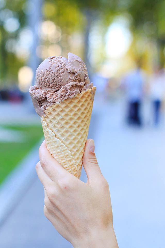 Ice cream's harder and more ''brittle'' structure is in part due to a higher butterfat content