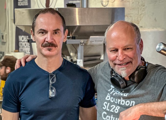 Kevin Sprague and Carlo Gattini at Noble Coyote Coffee